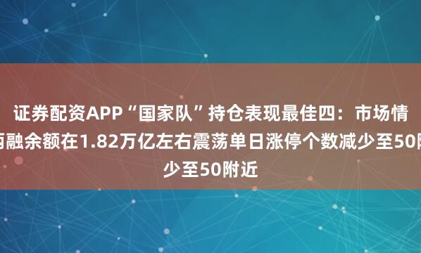 证券配资APP“国家队”持仓表现最佳四：市场情绪两融余额在1.82万亿左右震荡单日涨停个数减少至50附近